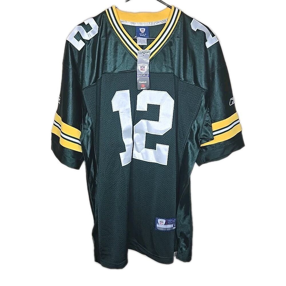 Aaron Rodgers Green Bay Packers Stitched Reebok On Field NFL Jersey Size 52 NWT